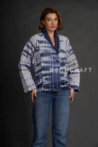 Vintage Reversible <b>Kantha</b> Plus Size Eco-Friendly Breathable Bomber <b>Jacket</b> for Women Boho Winter Fashion Stand Collar 100% Cotton - Product Image 5