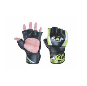 KAP MMA Gloves Half Finger PU Leather <b>Velcro</b> Closure For Martial Arts Adults Premium Quality MMA Gloves Breathable - Product Image 1