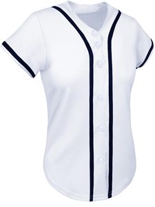 Men White <b>Baseball</b> Jersey Short Sleeve Button Front Solid Color Loose Fit Winter Breathable Anti-Bacterial Quick Dry Polyester - Product Image 3