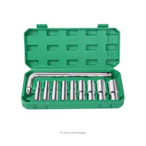 Jeu de clés à douille chromées de haute qualité, 10 pièces, 1/2 pouce, 824 mm, acier CR-V, 6 points, DIY OEM avec poignée pliante en L - Product Image 1