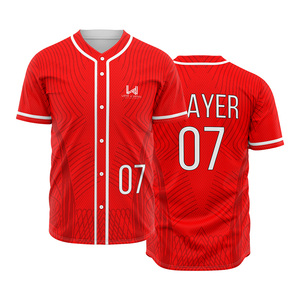 Custom <b>Baseball</b> Jerseys Digital Printing Custom Logo Short Sleeve Full Button Breathable Quick Dry Plus Size Softball Jerseys - Product Image 3