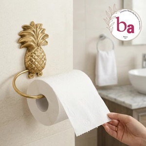 Portarrollos de Papel Higiénico con Forma de Piña, de Metal, para Montar en la Pared, Accesorio Novedoso para Baño - Product Image 1
