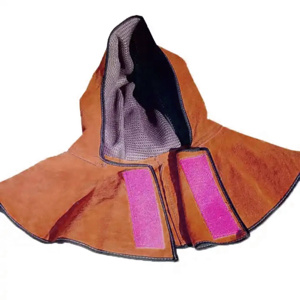 Capucha de Soldadura de Cuero Vacuno de Primera Calidad, Resistente al Fuego hasta 1000°C, con Certificación CE, Marca JNM SAFETY - Product Image 2