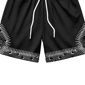 Men's Black Cotton Shorts with Camouflage Print Mid Waist Button Fly Sporty Style Breathable Front Logo - Product Image 4