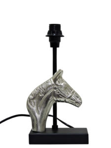 Base de Lámpara de Mesa con Cabeza de Caballo Plateada, Elegante Lámpara de Escritorio Decorativa de Aluminio con Diseño Ecuestre para Decoración del Hogar y Adornos de Sala de Estar - Product Image 2