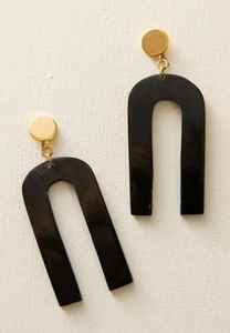 Pendientes de disco de cuerno de búfalo natural étnicos, hechos a mano, joyería moderna y duradera, tamaño personalizado, artesanía - Product Image 3