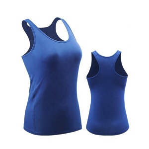 Camiseta sin mangas transpirable para mujer, con logo personalizado, de alta calidad, cuello halter, sin costuras, de alto impacto, tejida en poliéster. - Product Image 6