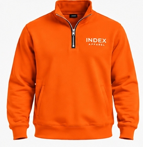 เสื้อสเวตเชิ้ตคอปกสีส้มสำหรับผู้ชาย ทรงปกติ แขนยาว สวมใส่สบาย - Product Image 5