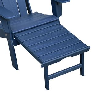 Chaise Adirondack multifonctionnelle HDEP avec repose-pieds pliable réglable et porte-gobelet - Product Image 4