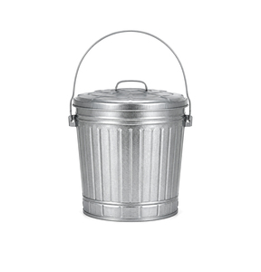 10 Gallon Galvanized Steel Utility - Trash Can with Lidn - Product Image 1