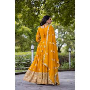 ชุดราตรีงานปักต่อเนื่องพร้อมชุดเดรสราตรี Dupatta พร้อมชุดปาร์ตี้ดีไซน์เนอร์ - Product Image 2