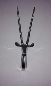 Figura Decorativa de Pared de Cabeza de Ciervo/Gazela en Aluminio, Estilo Moderno, Arte Metálico, Artesanía India, Multipieza - Product Image 4