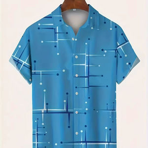 Chemise décontractée unisexe à manches courtes de haute qualité, respirante, confortable, design unique, anti-plis, en polyester/coton - Product Image 6
