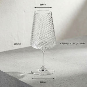 [Holar] Verres à vin en plastique côtelés incassables de 20 oz, fabriqués à Taïwan, pour fêtes, mariages, anniversaires - Product Image 3