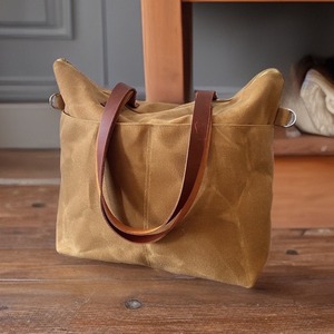 Leather <b>Canvas</b> <b>Tote</b> Bag Large Capacity Vintage Shoulder Handbag Travel Work Shopping Durable Open Embroidery LCTB-0013 - Product Image 6