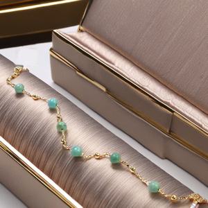 กำไลข้อมือสไตล์คลาสสิกลายท้องฟ้าประดับลูกปัดสีเทอร์ควอยซ์หรูหราสำหรับผู้หญิง2025 - Product Image 4