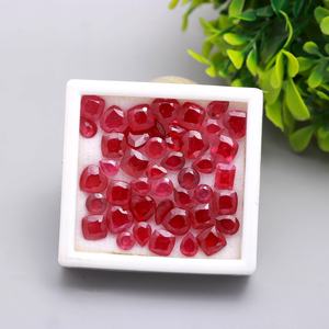Rubis rouge ovale chauffé, pierre précieuse naturelle, fait main, taille mixte 5-12 carats, haute qualité, échantillon certifié, effet de couleur/feu pour bague - Product Image 3