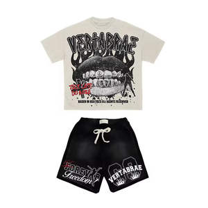 ชุดเซ็ตเสื้อยืดและกางเกงขาสั้นผ้าฝ้าย 100% พิมพ์โลโก้ตามสั่ง สำหรับฤดูร้อน แบบ unisex สั่งผลิตขั้นต่ำน้อย - Product Image 5