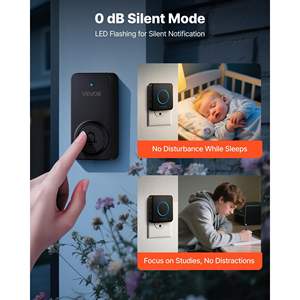 Kit de Timbre Inalámbrico IP54 Resistente al Agua, Alcance de 300 Metros, 5 Volúmenes Ajustables, 48 Tonos de Llamada, Fácil Instalación, Modelo Negro para Hogar y Oficina - Product Image 5