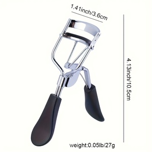 Recourbe-cils professionnel avec poignées en caoutchouc noir et structure ergonomique, outil de maquillage pour un recourbement des cils fluide - Product Image 2