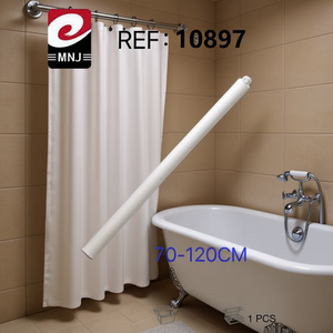 Tringle de Douche Réglable BARRA 70-120 cm en Aluminium Blanc pour Salle de Bain - Product Image 3