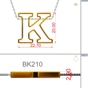 Colgante con el alfabeto A B C D E F G H I J K L M N R S T - Product Image 1