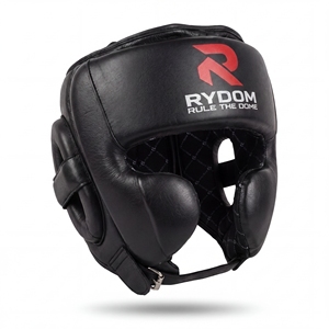 Protège-tête en cuir professionnel MMA OEM, respirant, léger, réglable, avec logo personnalisé pour l'entraînement - Product Image 1