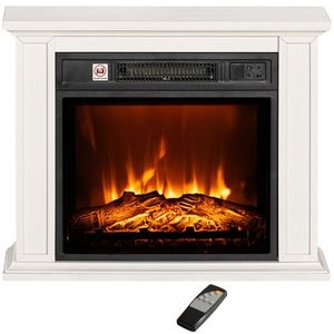 Caminetto Elettrico Moderno con Telecomando, Fiamma LED, Design in Vetro e Acciaio per Casa, Hotel e Camper - Product Image 4