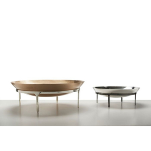 Cuencos de lujo para servir alimentos, de forma redonda, chapados en plata y oro, de metal de primera calidad, a un precio impresionante. - Product Image 1