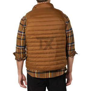 Gilets d'hiver matelassés imperméables pour hommes de haute qualité avec fermeture éclair intérieure et poche poitrine – Vente en gros - Product Image 2