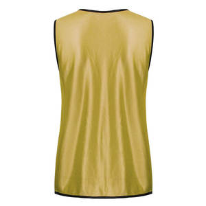 Maillots d'entraînement de football en mesh en gros avec logo personnalisé, gilets de sport à marque privée, couleur unie, col ras du cou, pour hommes - Product Image 2