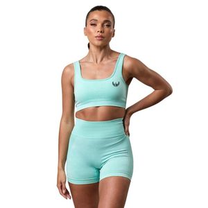 Sujetador Deportivo Azul Cielo con Cuello Cuadrado para Mujer, Ropa Deportiva Elástica para Gimnasio, Entrenamiento, Ejercicio, Ropa de Alto Rendimiento - Product Image 1