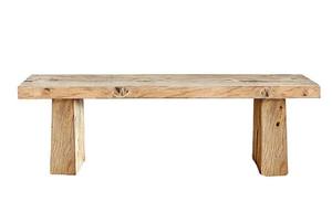 Mesa de centro de madera hecha a mano con construcción de madera maciza, amplia superficie y estructura de soporte de perfil bajo y resistente. - Product Image 2