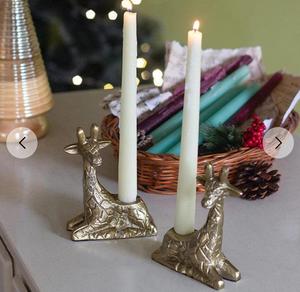 Candelabros de Jirafa Dorados, Decoración Metálica para el Hogar, Resistentes al Calor, Forma Cilíndrica - Product Image 4