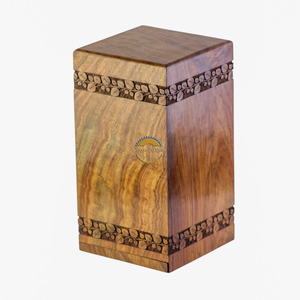 Life <b>tree</b> urn & Natural Wood Cremation Urn Handmade brown Wave Funeral Ashes Box by AYAANS - Product Image 5