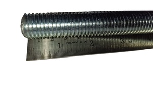 <strong>1/2</strong> INCH THREADED <strong>BAR</strong> RODS 2 METERS LONG ZINC PLATED CARBON STEEL MS IRON