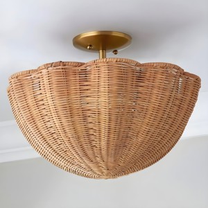 โคมไฟเพดานหวาย ดีไซน์น่ารักสำหรับเด็ก ราคาถูกที่สุด โคมไฟสานที่ยั่งยืนได้ - Product Image 1