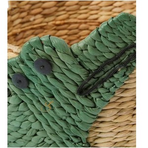 Alligator Water Hyacinth Storage <b>Basket</b> Woven Crocodile Toy Organizer Bin Cute Green Animal Kids Nursery <b>Hamper</b> - Product Image 2