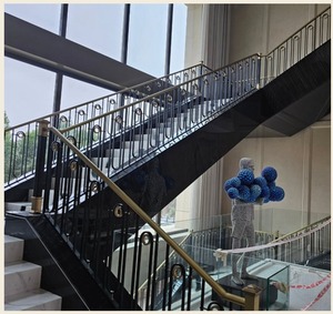 Diseño Moderno de Barandilla para Escaleras, Barandilla de Acero Inoxidable y Vidrio, Barandilla para Escaleras Interiores y Exteriores, Pasamanos Decorativo para Balcón, Decoración para Interiores del Hogar - Product Image 3