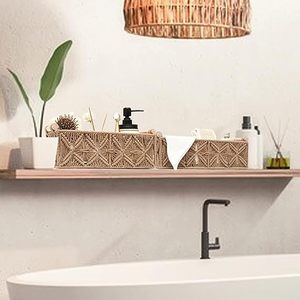 Customised Handwoven Modern Decor <b>Storage</b> <b>Basket</b> <b>Rectangle</b> Woven Decorative <b>Basket</b> for Organizing Sundries Multifunctional Use - Product Image 1