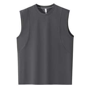 เสื้อกล้ามผู้ชาย OEM 230G ผ้าคอตตอนไอซ์ฟิลด์ สีพื้น ซับเหงื่อ ระบายอากาศดี เหมาะสำหรับใส่ลำลอง เล่นกีฬา ฤดูร้อน - Product Image 3