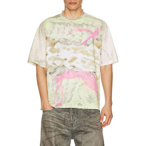 Camiseta Casual de Manga Corta con Cuello Redondo para Hombre, de Fibra de Algodón y Bambú, con Estampado Digital, Técnica Tie Dye, Ecológica, Transpirable y de Secado Rápido - Product Image 2