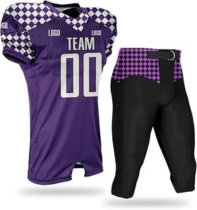 Uniforme de Fútbol Americano de Manga Corta, Transpirable, 100% Poliéster, Resistente, para Adultos, Ecológico, Marca Privada - Product Image 2