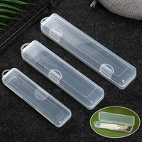 Scatola di plastica PP Organizer per il trucco portatile trasparente scatola di immagazzinaggio per sopracciglia matita stoviglie per le bacchette con coperchio