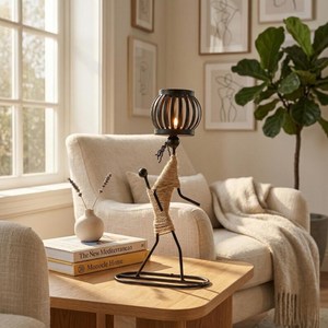 <b>Black</b> African Woman Candle Table Decorations Nordic Home Decor Metal Iron <b>Lanterns</b> and Candle Jars Candlestick Candle Holder UO - Product Image 5