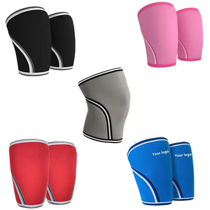 Genouillères de protection professionnelles en néoprène respirant de 7 mm de haute qualité, à enfiler, pour l'haltérophilie - Product Image 3