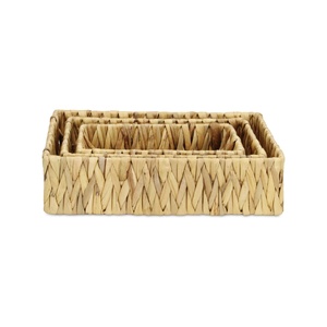 Cheap price factory supply water hyacinth basket <b>container</b> bathroom accessories natural baskets - Product Image 1