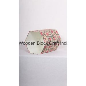 ถังขยะตกแต่งบ้านและสำนักงานแบบ DIY หุ้มด้วยผ้าฝ้าย 100% และกระดาษแข็งพิมพ์ลายดอกไม้ทำมือ - Product Image 3