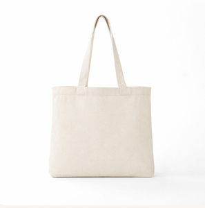 Bolsa de lona tamaño mediano con asa para el hombro, para uso diario, compras, color natural, bolsas de algodón. - Product Image 5