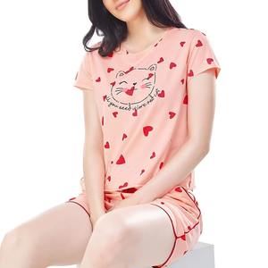 Ensemble chemise et short pour femme, multicolores, 2 pièces, tissu en coton doux et respirant, idéal pour un usage quotidien en été, ensemble short pour femme - Product Image 2